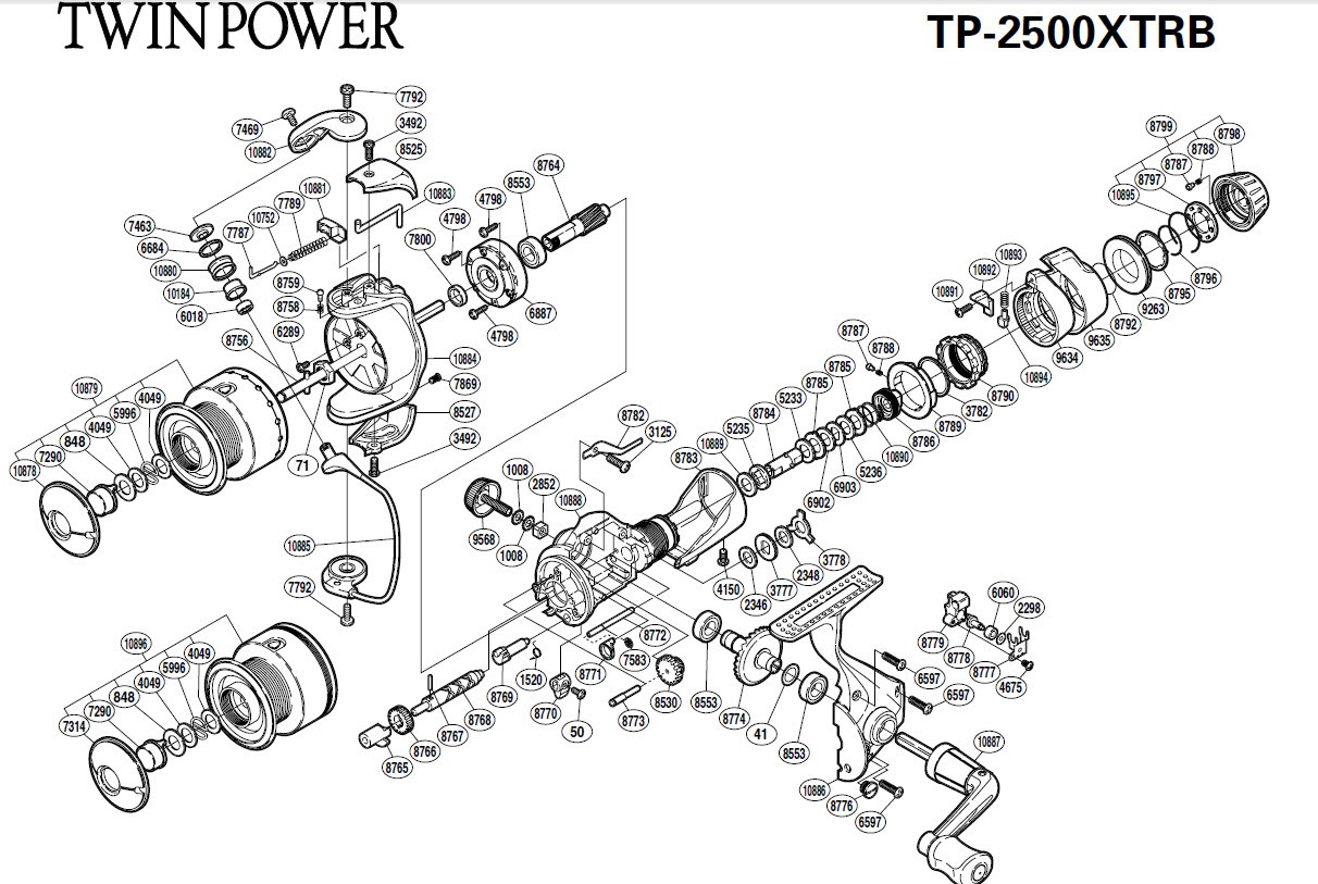 Shimano twin power схема